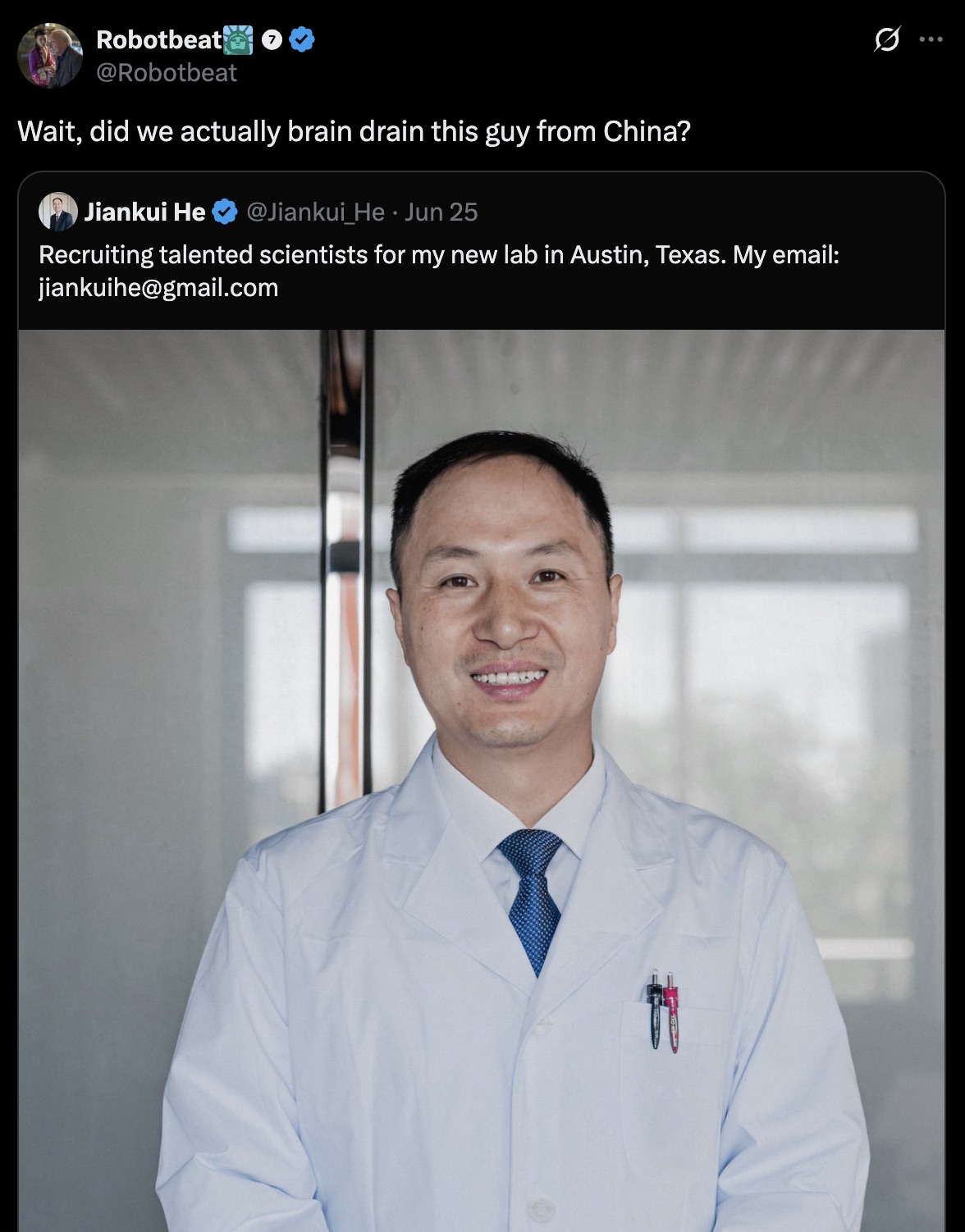 I for one welcome him. 